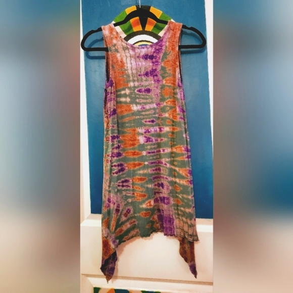 Boho Style Fashion Fuse ty-dye Tank top-S - Picture 9 of 14